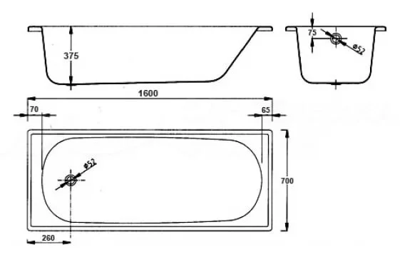 Стальная ванна BLB Europa B60E22001 белый