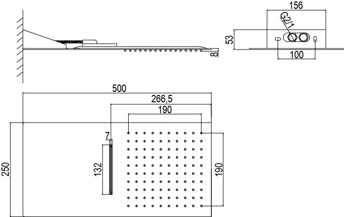 Душевая система AQG Alpha 19ALPEC31902 хром