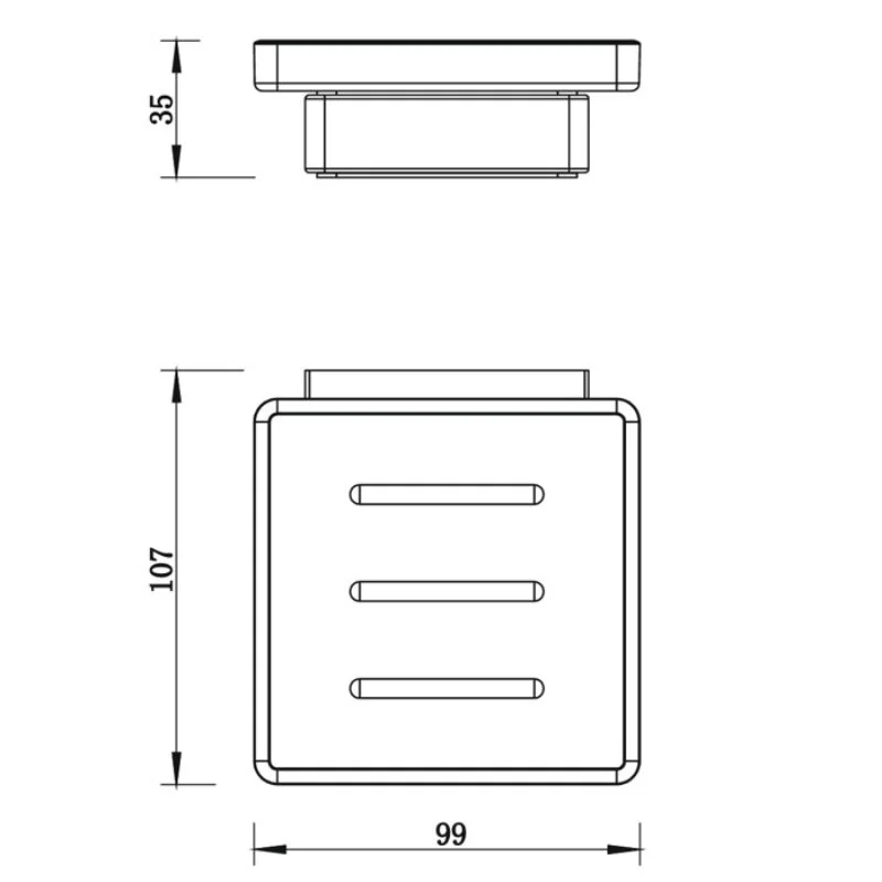 Мыльница Whitecross Cubo CU2420BL черный