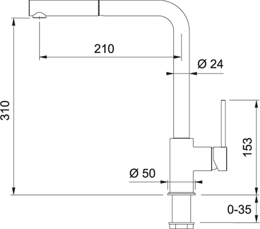 Смеситель для кухонной мойки Franke Sirius 115.0476.823, хром/графит