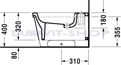 Напольное биде Duravit Esplanade 2262100000 (дуб)