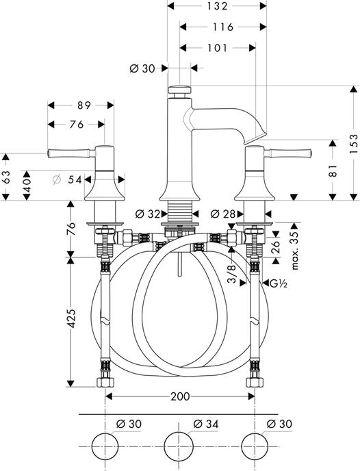 Смеситель для раковины Hansgrohe Talis Classic 14113000