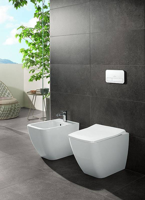 Приставной унитаз Villeroy & Boch Venticello 4613R0R1 безободковый Ceramicplus