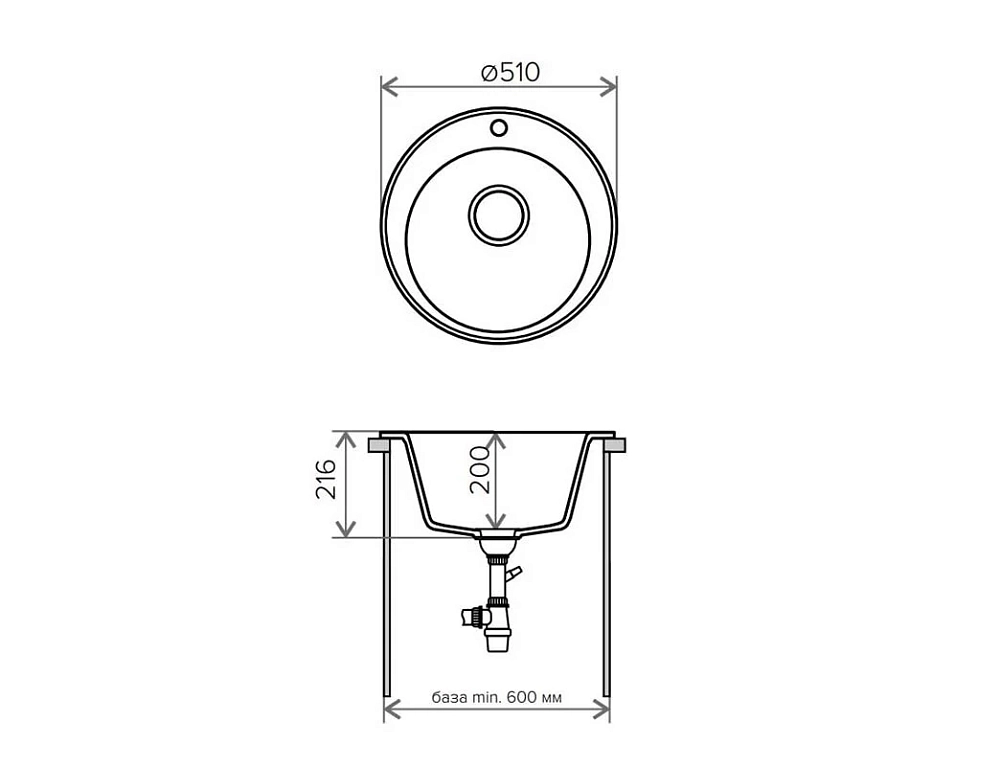 Кухонная мойка Tolero R-108 №701 (Серый) серый