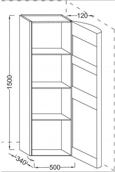 Шкаф-пенал Jacob Delafon Presquile EB1115D-N23