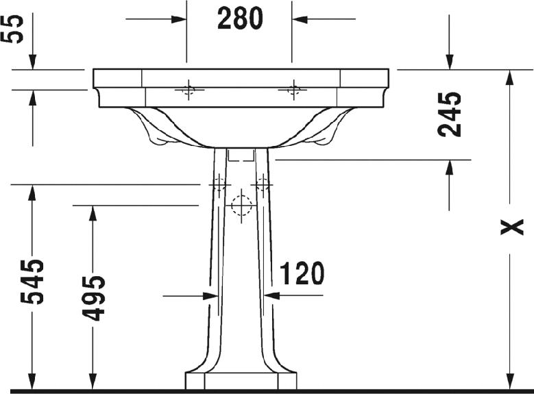 Раковина Duravit 1930 Series 0438800000 (043880 00 00), белый