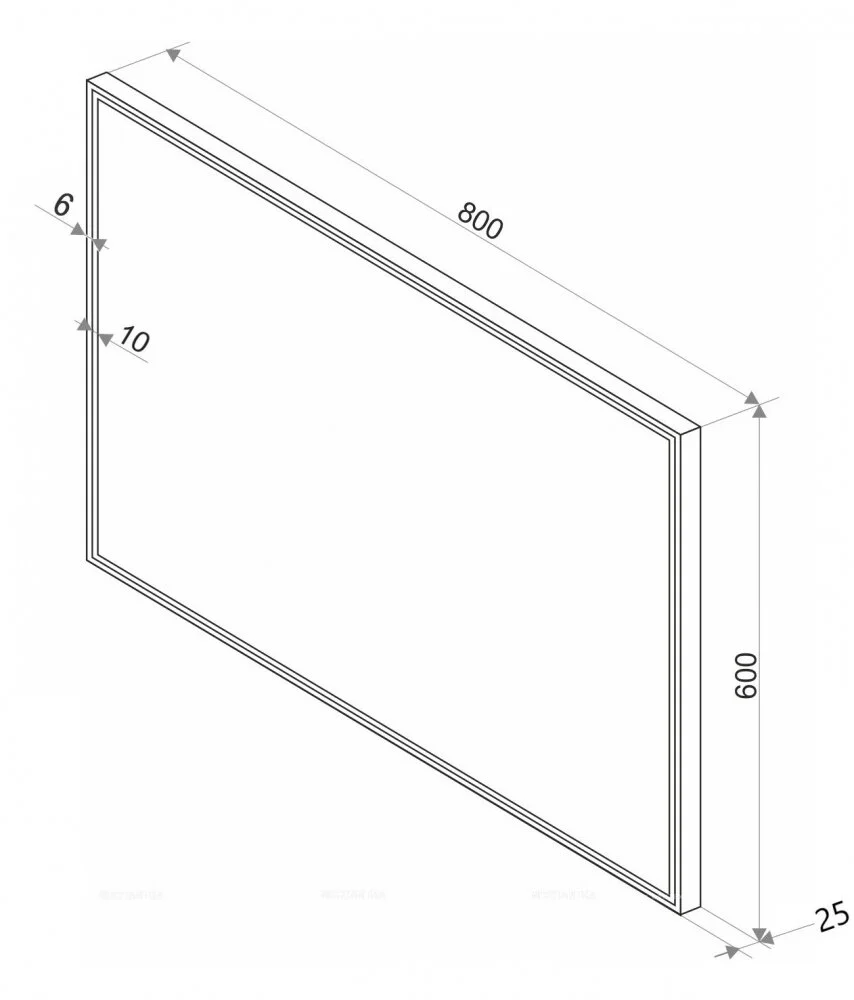 Зеркало Sintesi Armadio SIN-SPEC-ARMADIO-black-80 черный