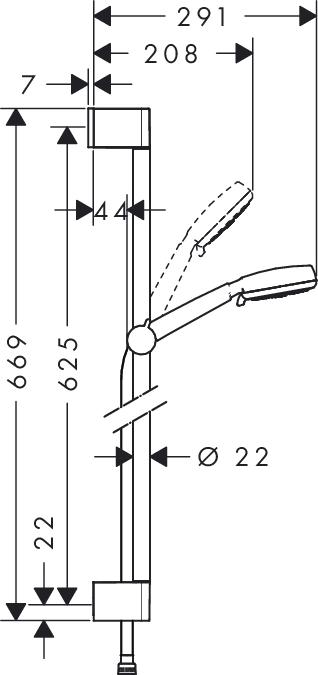 Душевой гарнитур Hansgrohe Crometta 100 Multi 26650400