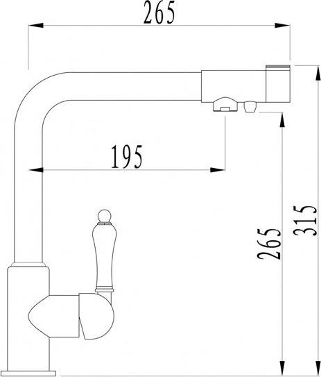 Смеситель для кухни Zorg Sanitary ZR 320 YF-33, песочный