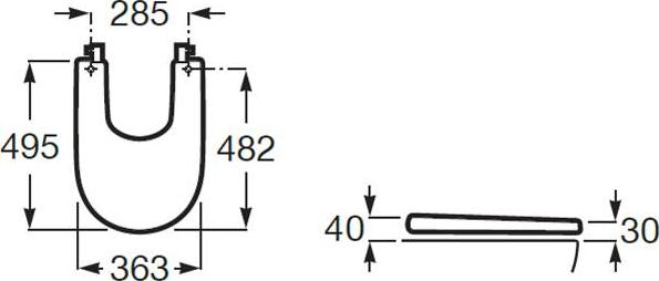 Крышка для биде Roca Meridian 8062AB00B, белый