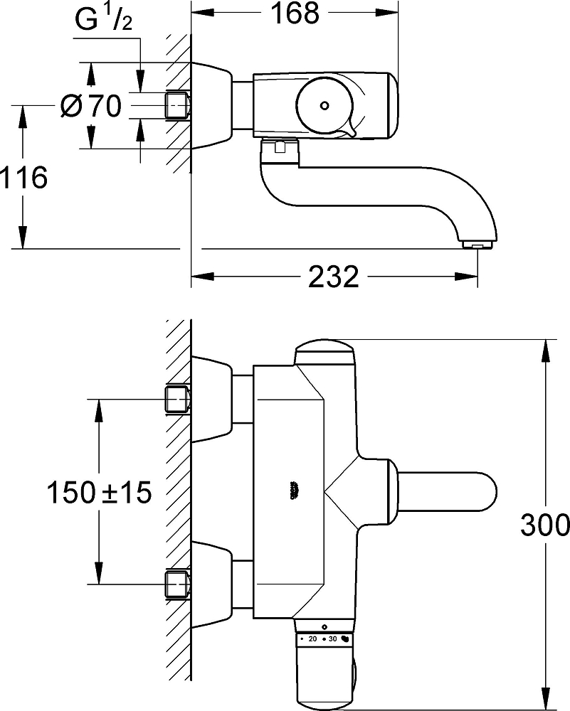 Смеситель для раковины Grohe Europlus E 36240001