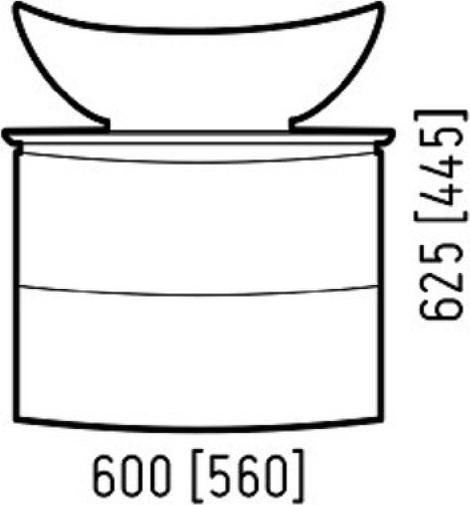 Тумба под раковину Corozo Огайо 60 Z2 SD-00000620, белая