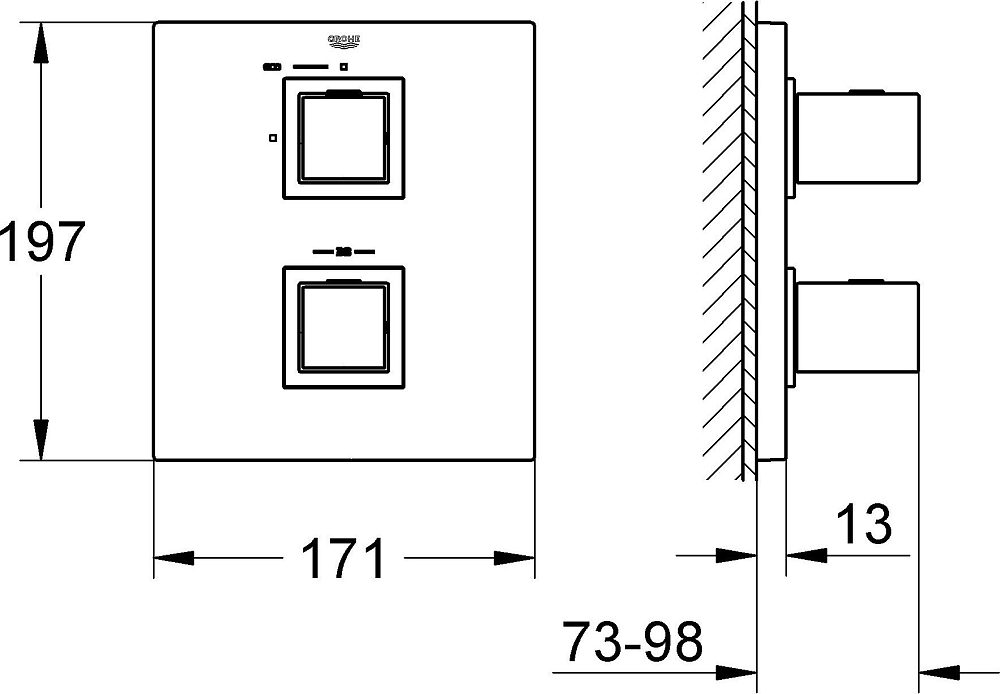 Термостат Grohe Grohtherm Cube 19959000 для душа