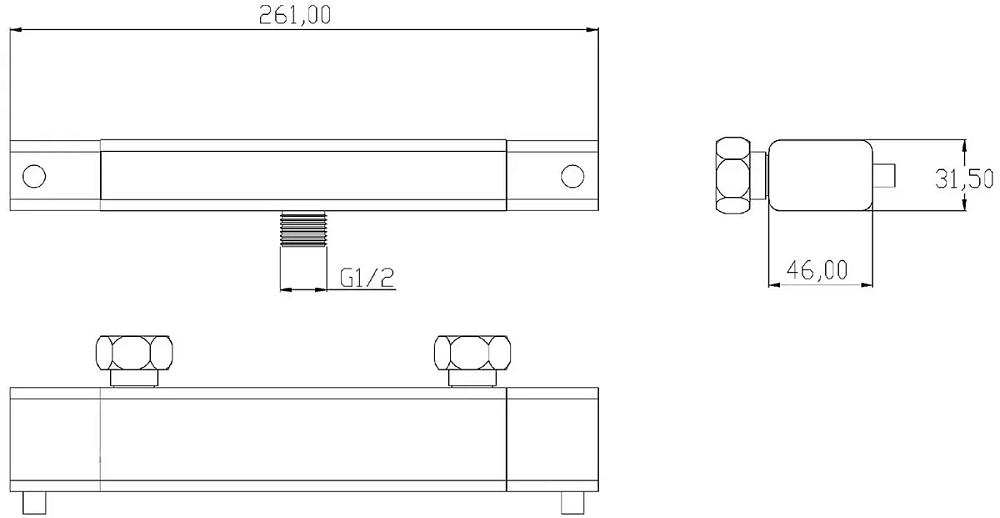 Смеситель для душа Swedbe Mercury 9052 хром