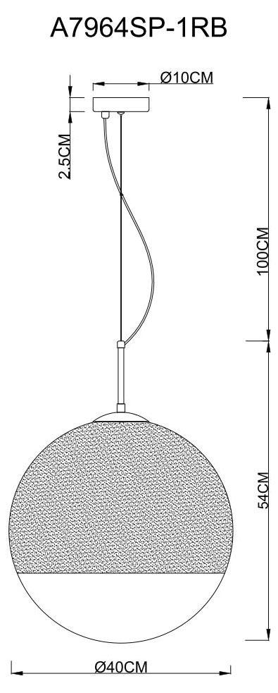 Подвесной светильник Arte Lamp Jupiter Copper A7964SP-1RB