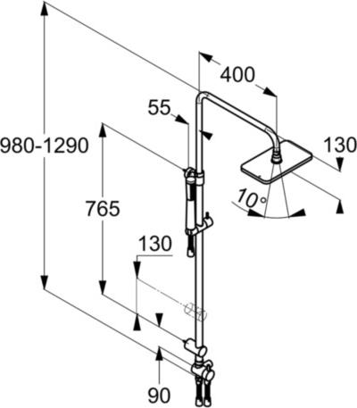 Душевая стойка Kludi A-QA Dual Shower System 4919105-00, хром