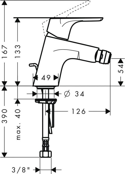 Смеситель для биде Hansgrohe Focus 31922000, хром