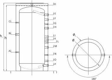 Буферный накопитель Sunsystem P 5000 09060015201012 5000 л серый