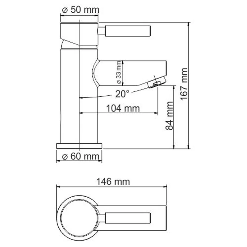 Смеситель для раковины WasserKRAFT Main 4100 4103Thermo хром