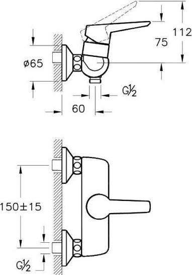 Смеситель VitrA Solid S A42445EXP