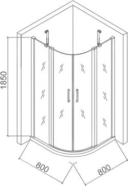 Душевой уголок Good Door Pandora R80