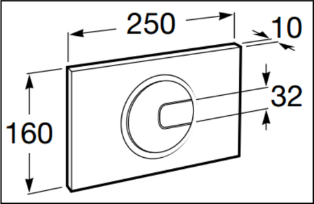 Кнопка смыва Roca PL-4 890098000 белая