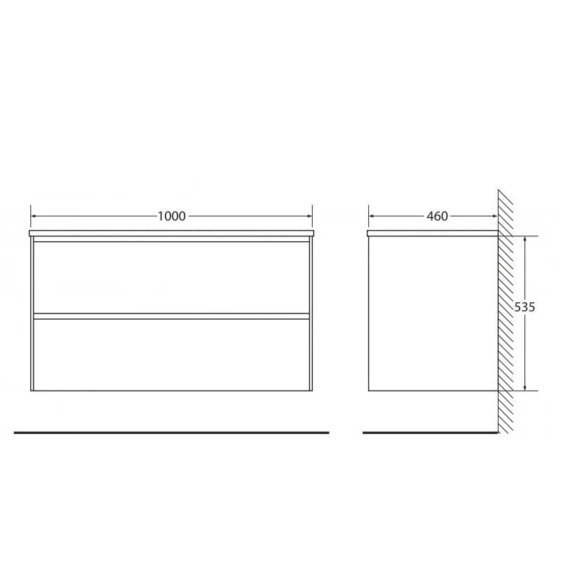 Тумба с раковиной BelBagno Pietra PIETRA-1000-2C-SO-ST/BB1000ETL серый