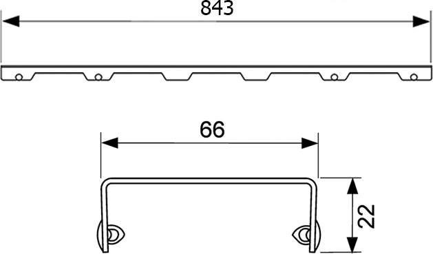 Решётка Tece TECEdrainline Quadratum 6 009 50 90 см глянцевая