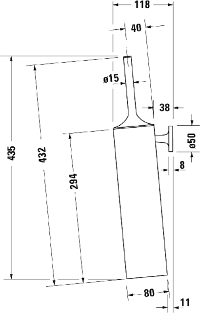 Ершик Duravit Starck T 0099464600 чёрный матовый