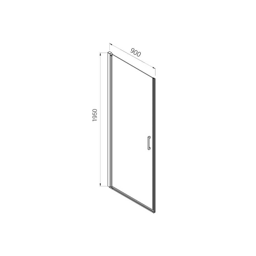 Душевая дверь Vincea Alpha VDP-3AL900MT 90x195 см, хром, стекло текстурное