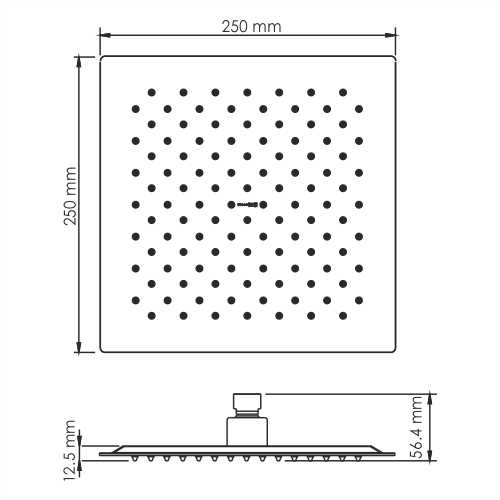 Душевая насадка Wasserkraft Abens 2000 A255 черный