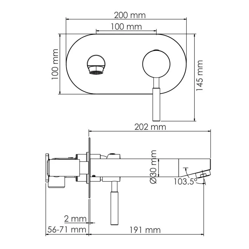 Смеситель для раковины WasserKRAFT Gollach 3300 3330 черный