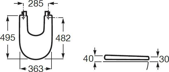 Крышка для биде Roca Meridian 8062AC00B Soft Close, белый