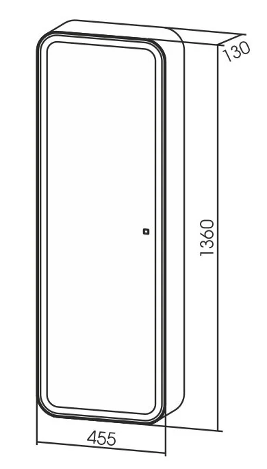 Шкаф-пенал Azario Понтианак LED-00002360 белый