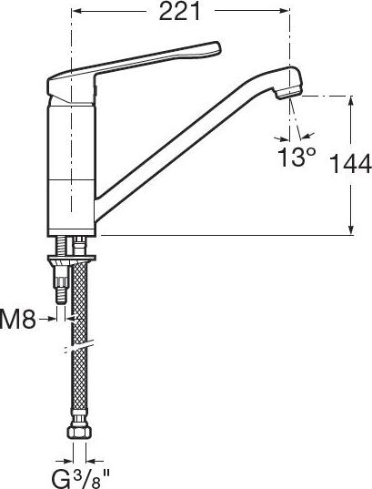 Смеситель для кухонной мойки Roca Victoria-Pro 5A8723C00, хром