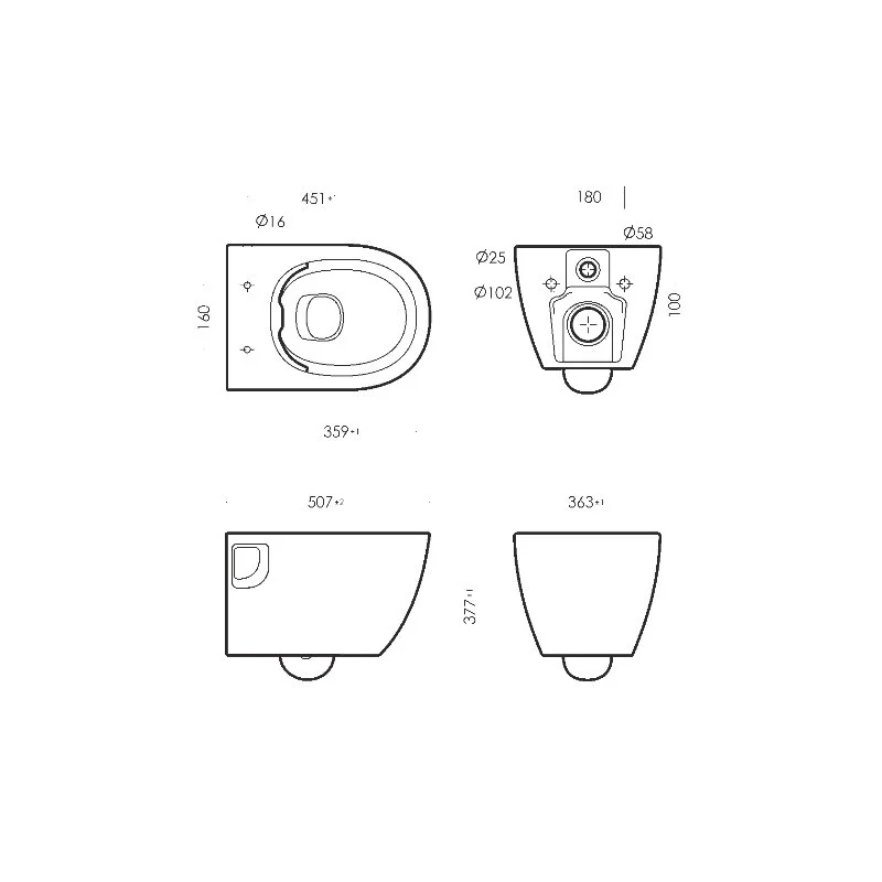 Унитаз подвесной Sanita Luxe Art WC.WH/Art/SlimDM.Rim/WHT.G/S1, безободковый, крышка микролифт, цвет белый