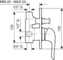 Смеситель для душа Emmevi Neco 91019CR, хром