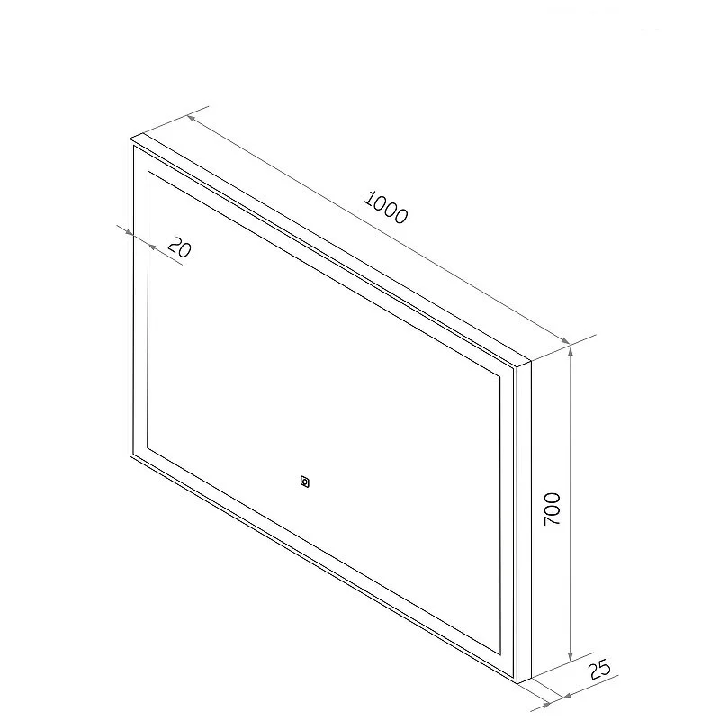 Зеркало Континент Frame White ЗЛП2 белый