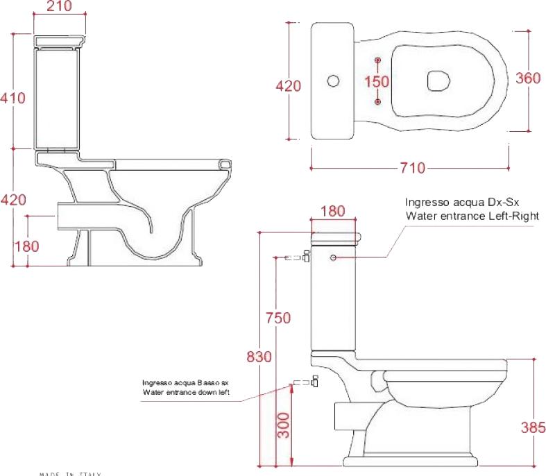 Унитаз-компакт ArtCeram Hermitage WC HEV004V01.00 с бачком HEC001