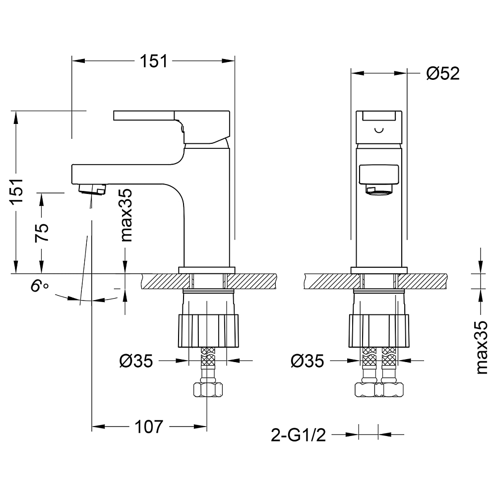 Смеситель для раковины Lemark Aura LM0606C хром