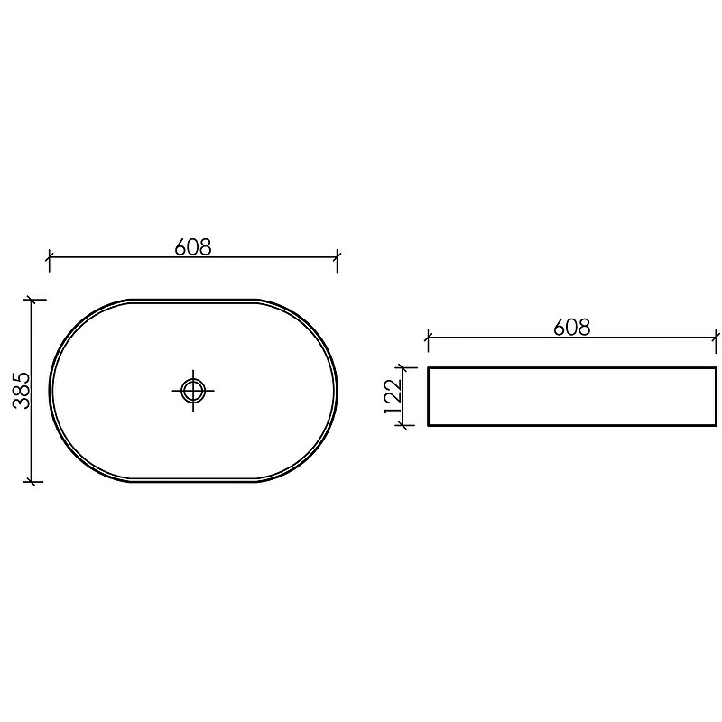 Раковина накладная Ceramica Nova Element CN6048ML голубой