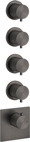 Смеситель для душа Gessi 316 54508#707 термостатический, brushed black metal PVD