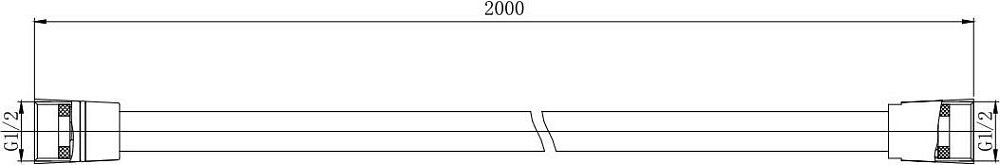 Шланг для душа 200 см Акватек AQ2112CR, хром