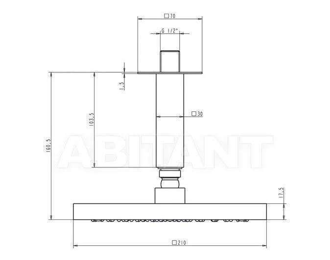 Душ верхний Jado Cubic A4493AA хром