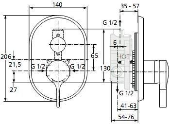 Смеситель для душа Ideal Standard Melange A4273AA, хром