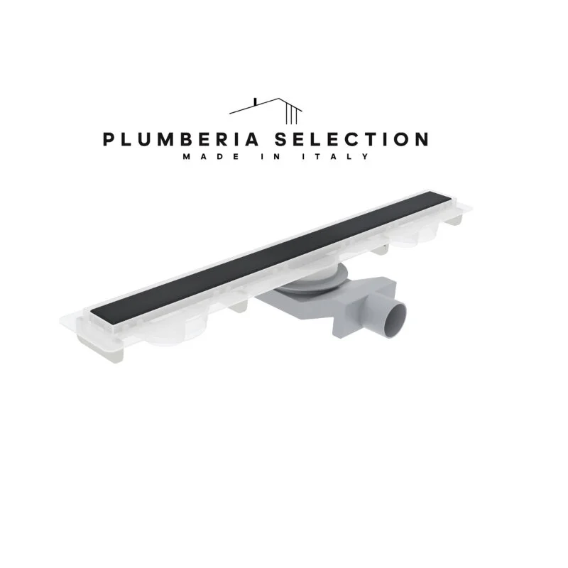 Дренажный канал Plumberia Selection PSM Modular PSM60NO, 60 см, под плитку, черный матовый