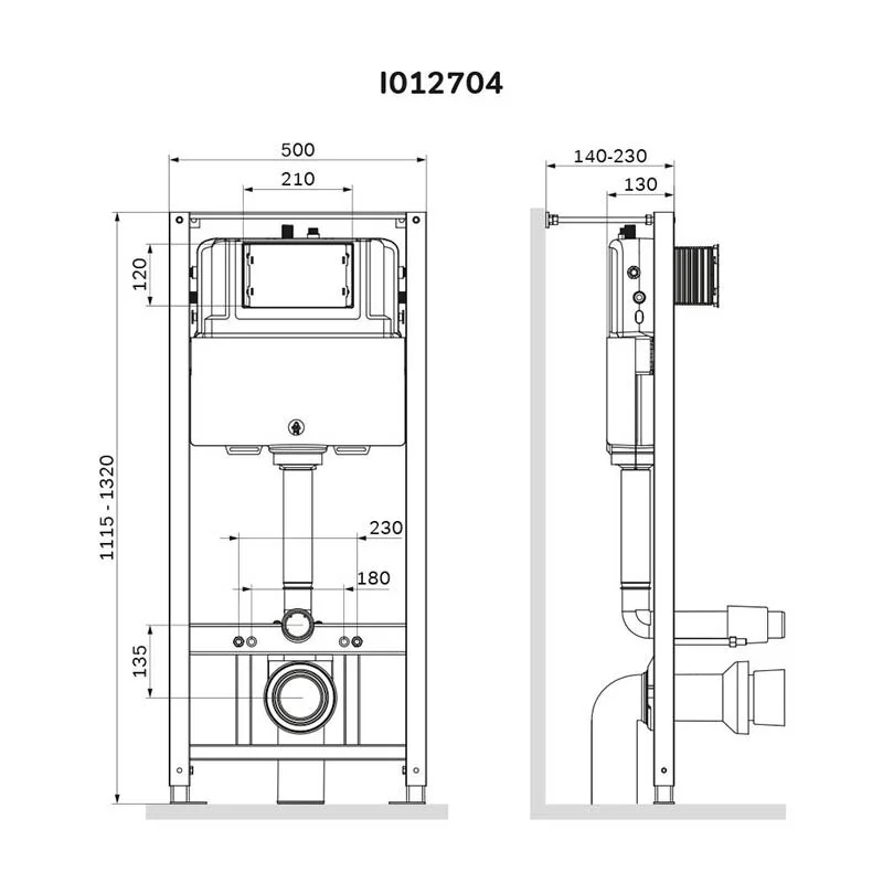 Инсталляция Am.Pm с безободковым унитазом Vitra Sento 7748B003-0075, сиденье микролифт клавиша белая, комплект