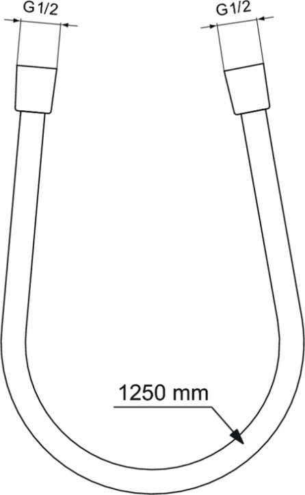 Душевой шланг 125 см Ideal Standard Idealflex BE125AA, хром