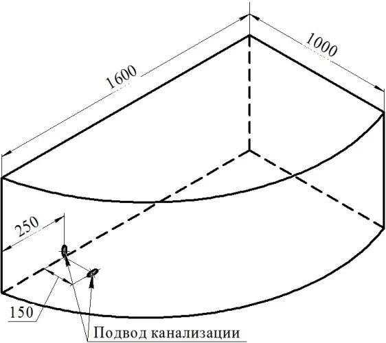 Акриловая ванна Vannesa 2-01-0-1-1-214 белый