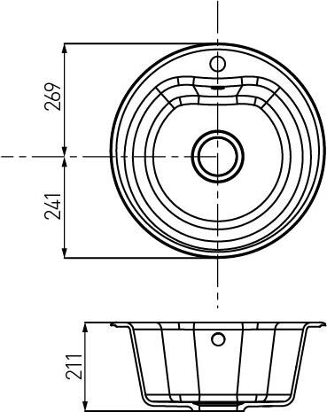 Кухонная мойка Aquaton Мида 51 1A712732MD230, серый